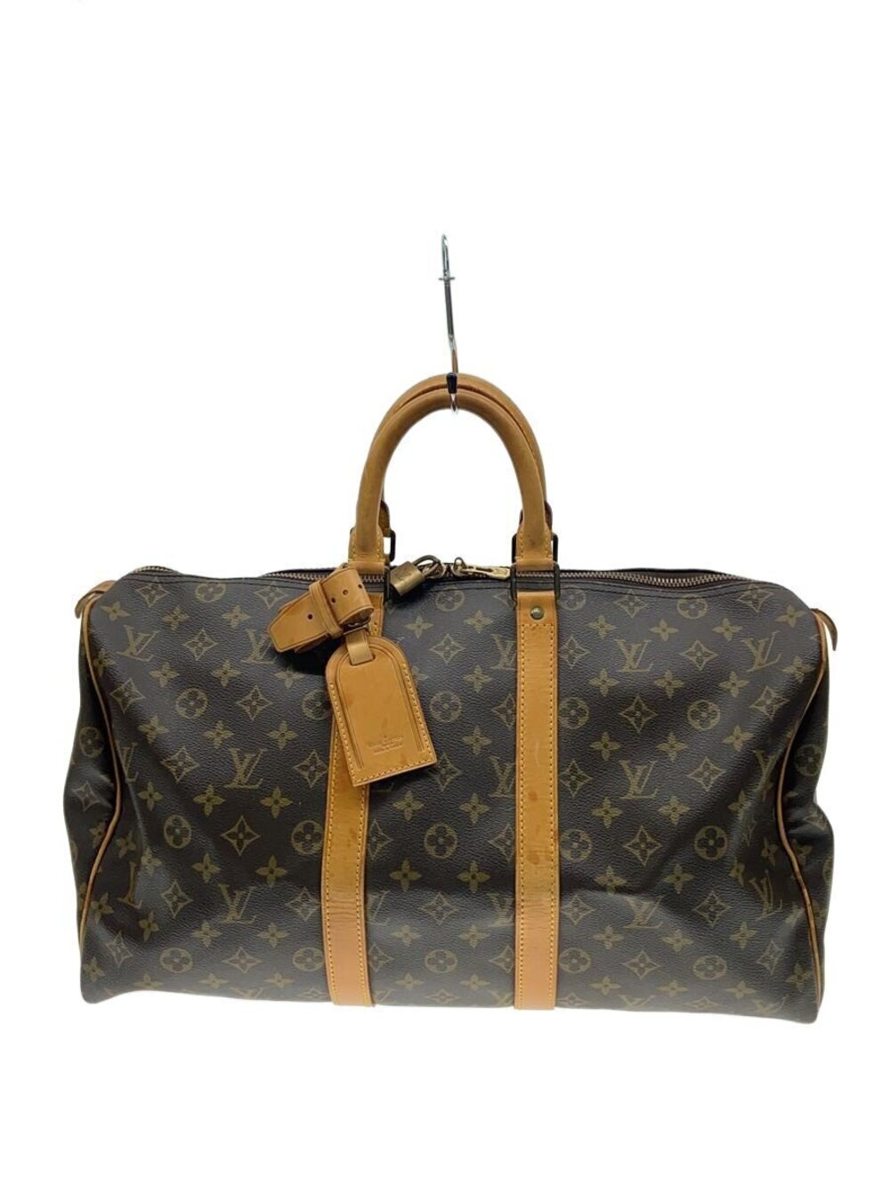 LOUIS VUITTON Keepall Monogram Canvas Brown on leather parts